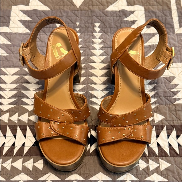 Studded Chunky Heel SZ 5.5 - Picture 2 of 3